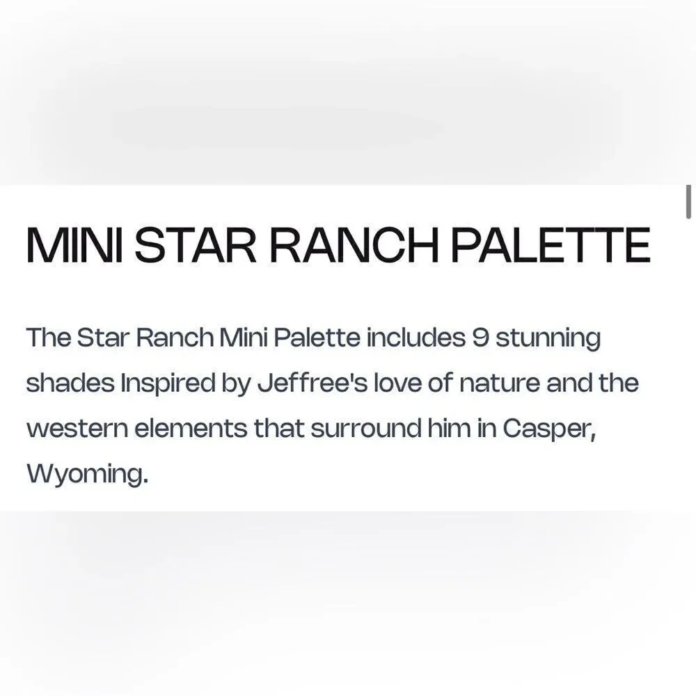 NIB Jeffree Star Mini Star Ranch Eyeshadow Pallet & Velvet Trap Lipstick - Wine